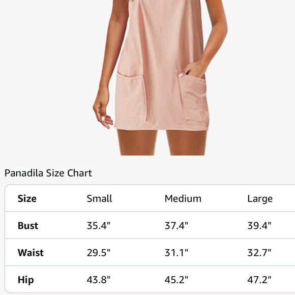 Womens Athletic Sleeveless Mini Dress, Spaghetti Strap w/built in shorts, Size M - Picture 5 of 6